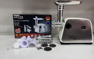 Електрична м'ясорубка із соковижималкою + насадка для приготування ковбас та кебе Zepline ZP-002