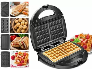 Мультимейкер Crownberg Cb-1077 4 В 1 Гриль, Сендвічниця, Вафельниця, Горішниця