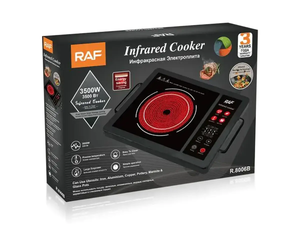 Електроплита інфрачервона 1 конфорка 3500Вт RAF R8006B