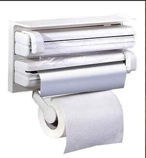 Кухонний потрійний тримач Triple Paper Dispenser 3 в 1 для паперових рушників, харчової плівки та фольги