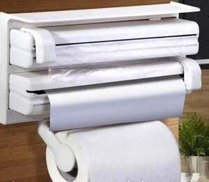 Кухонний потрійний тримач Triple Paper Dispenser 3 в 1 для паперових рушників, харчової плівки та фольги