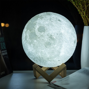 Популярний дизайнерський Нічник MOON LAMP 15 см на акумуляторі з пультом